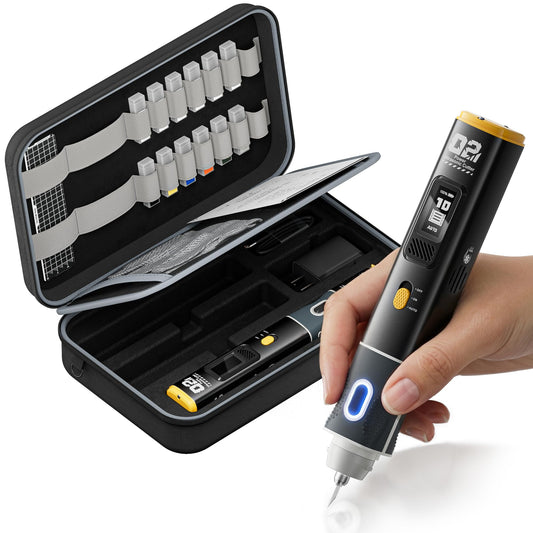 JAKEMY Cordless Ultrasonic Cutter, Micro Fan/3 Cutting Modes, 2 In 1 Wireless Ultrasonic Cutting Tool Knife, Portable 35W Hot Knife for Plastic Cutting/Modelmaking/Woodcarving/Grinding/Hobby/Craft DIY