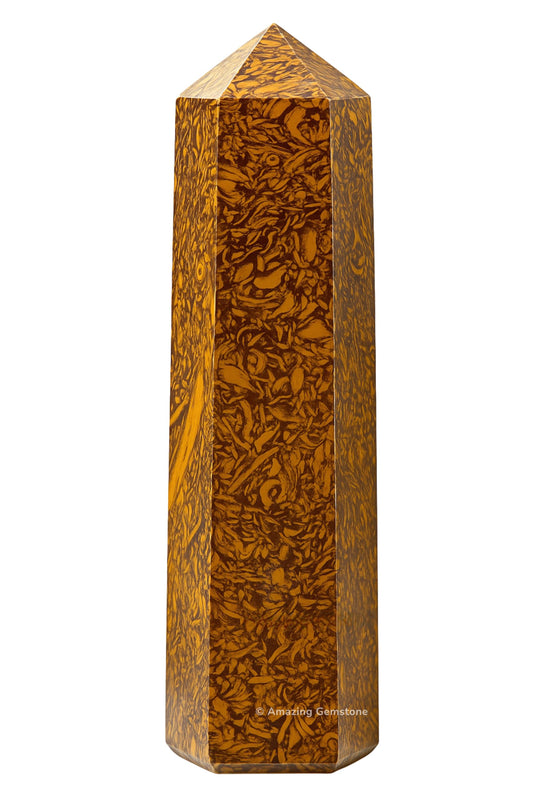 Amazing Gemstone Large Mariyam Jasper Calligraphy Jasper Crystal Towers ~ Natural Healing Crystal Point Obelisk for Reiki Healing and Crystal Grid (5.5 to 6 INCH)