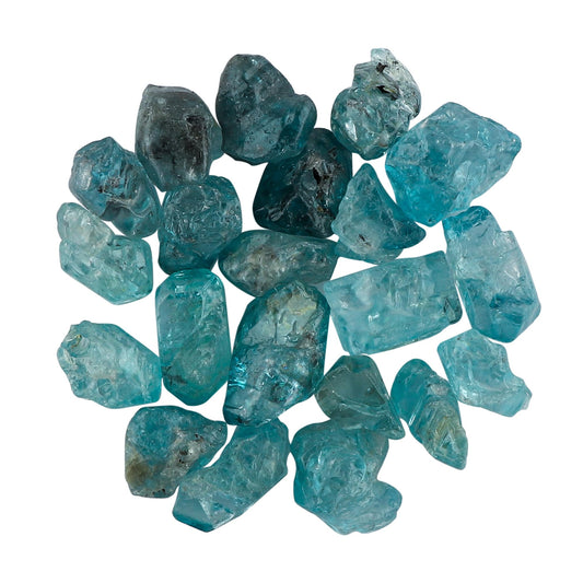 CRYSTALIS AA+ Grade 100 cts Natural Blue Zircon Raw Crystals Loose Gemstone Wholesale Bulk Rough Jewelry Making Supply, Chakra Healing Raw Stones, Wire Wrapping, DIY, Gem Collection, Yoga & Meditation