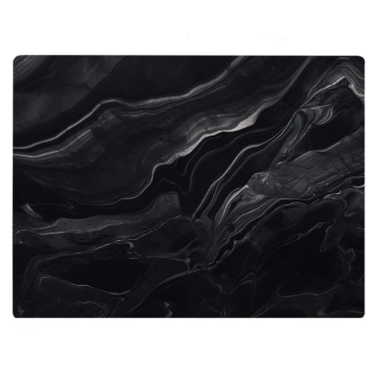 Black Marble Kitchen Glass Cutting Board Ocean Decorative Gift Marbled Granite Stone Rock Gift For Her Mom Wife (Black Marble)