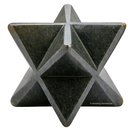 Amazing Gemstone Blue Aventurine Merkaba Crystal - 1.5 Inches Metaphysical Merkaba Star for Meditation - Energetic Tetrahedron Crystal and Healing Stones for Spiritual Growth and Healing (35-40mm)