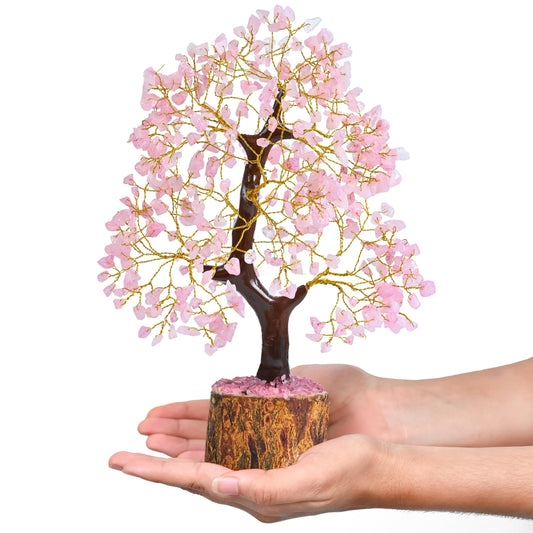 Crocon® Rose Quartz Crystal Tree, Birthday Gifts for Women, Mom, Sister & Girlfriend | Pink Room Decor Healing Crystals | House Warming Gifts Unique Spiritual Present Idea for Woman & Men Decoration