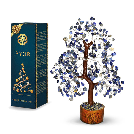 PYOR Lapis Lazuli, Crystal Tree, Stones and Crystals, Reiki Gifts, Positive Energy Crystals, Blue Office Decor, House Warming Gifts, Lapis Lazuli Crystal Stone Tree, Feng Shui, Office Desk Decor