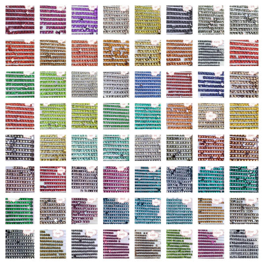 130000PCS Crystal Beads for Diamond Painting, Diamond Painting Accessories, 65 Colors Square Drills Rhinestones for Crafts, Bead Art or Nails Art, 2.5MM