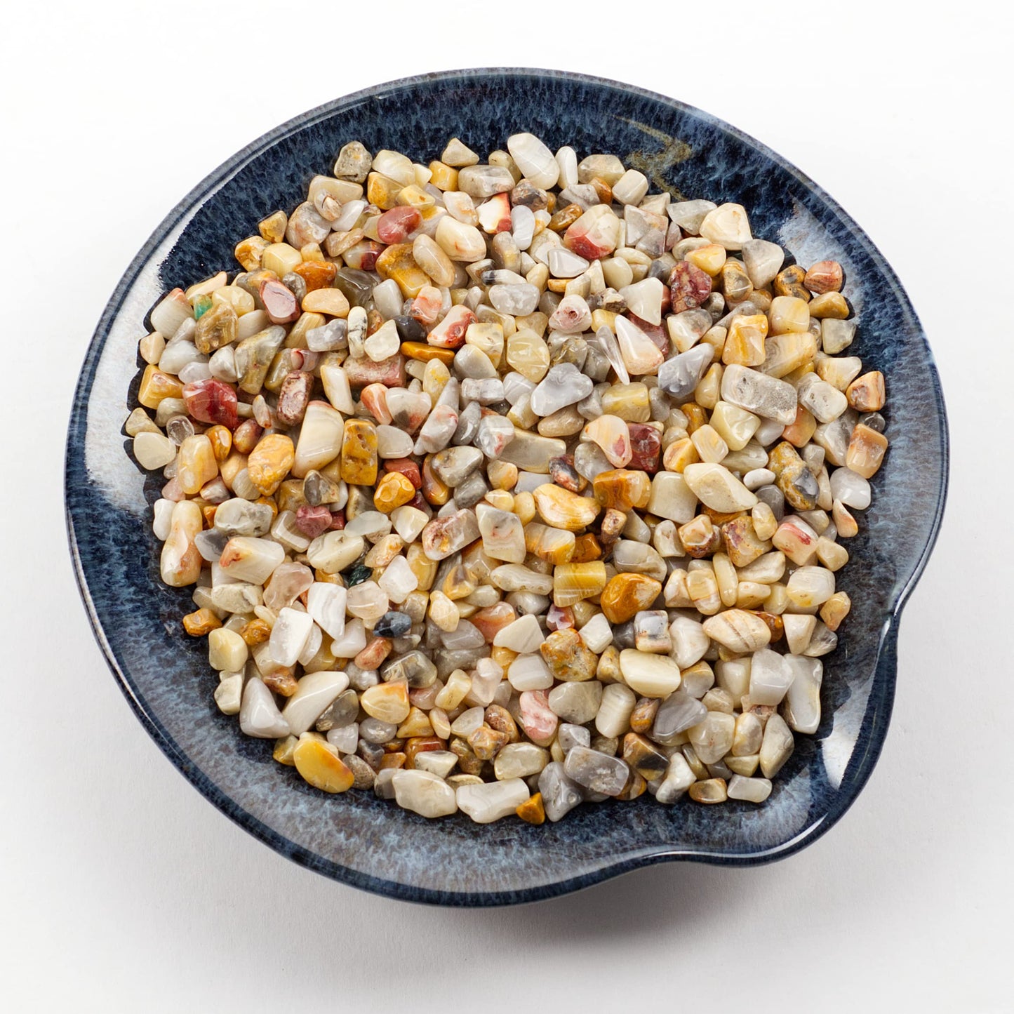 Cherry Tree Collection 1/2 Pound Polished Tumbled Gemstone Chips, Pebbles, Crystal Chips Bulk for Jewelry Making, Healing, Plants, Succulents, Aquariums, Decoration, Chakra (Crazy Lace Agate)