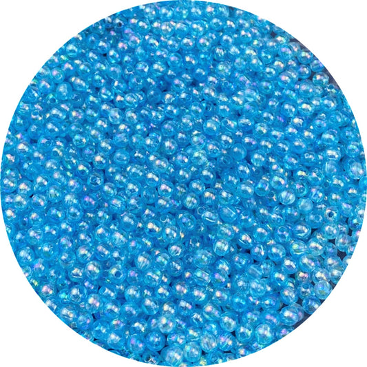 1500 Pcs 4mm Acrylic Round Beads AB Colors Round Spacer Beads for Earring Bracelet Necklace Key Chains Jewelry DIY Craft Making (Lake Blue AB)