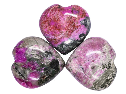 Amazing Gemstone Cobalt Calcite Crystal Heart Palm Stone - Pocket Massage Worry Stone for Natural Body Chakra Balancing, Reiki Healing and Crystal Grid