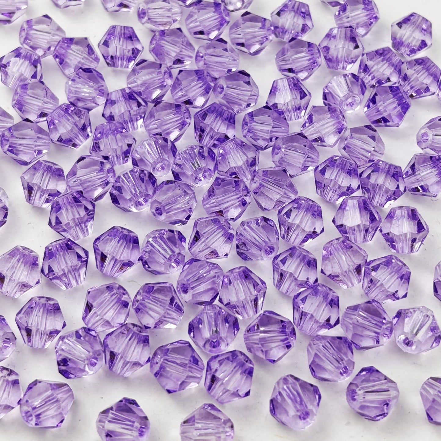 YUEXIGO 500pcs 3mm Bicone Glass Crystal Beads for Jewelry Making, Faceted Bicone Glass Spacer Beads for Bracelet Earring Necklace DIY Craft(Crystal Purple)
