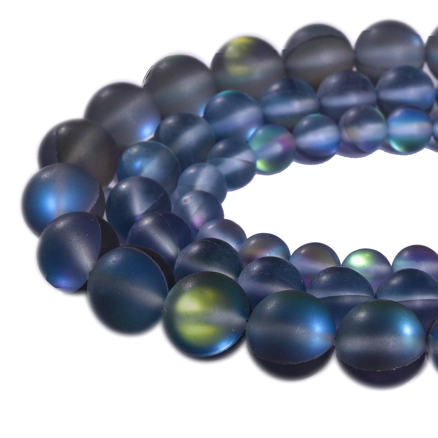 Asingeloo 60PCS 6mm Natural Gray Mystic Aura Quartz Gemstone Frosted Matte Titanium Round Loose Spacer Beads 15 inch Full Strand Crystal Healing Power Quartz