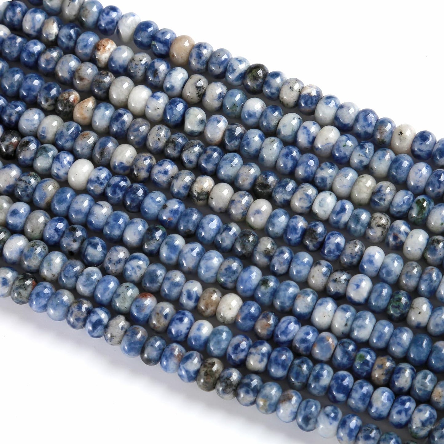 5x8MM 72PCS Sodalite Tube Rondelle Abacus Disk Spacer Loose Beads for Jewelry Making