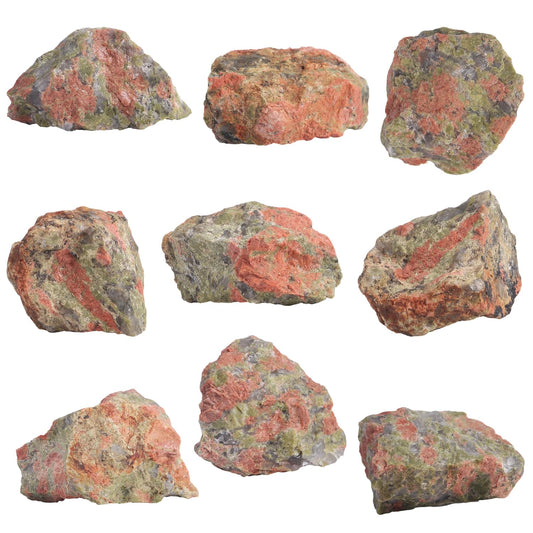 1LB Unakite Raw Crystals and Healing Stones Natural Rocks for Tumbling, Cabbing, Polishing, Wire Wrapping, Wicca & Reiki Crystal Healing