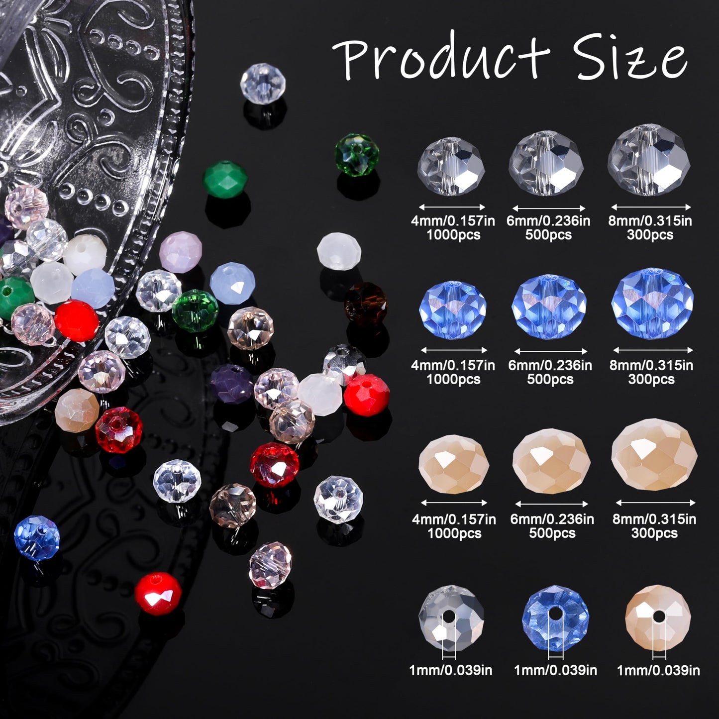 NITOPUPU 500pcs 6mm Crystal Glass Beads for Jewelry Making Faceted Rondelle Flat Beads for Bracelets Necklace Earrings DIY Crafts (Purple Crystal AB Bead)