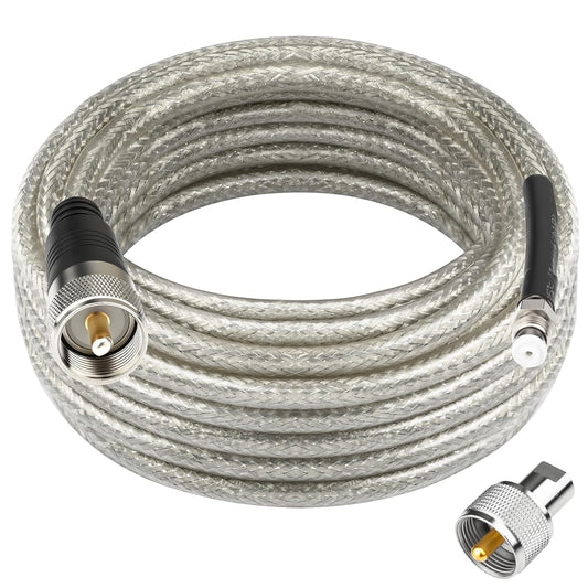 18ft, RG8X PL-259 PL259 Ullnosoo CB Coax Cable CB Radio Antenna Cable Coaxial Cable with Male to FME Female/ Male