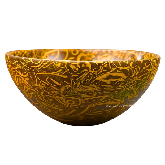 Mariyam Jasper Crystal Bowl - 2 Inch Decorative Bowls for Room and Home Decor - Gemstone Healing Crystals for Elegant Display, Positive Energy Balance and Gift