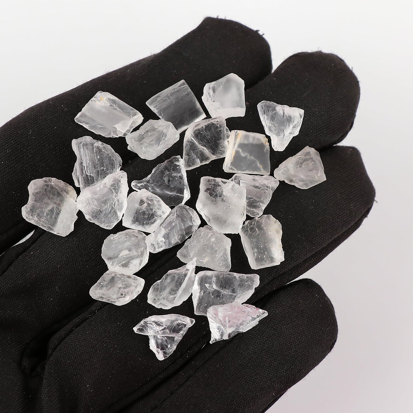 CRYSTALINES 100cts, Wholesale Natural Raw Petalite Gemstone, UV Reactive Rough Stone, Bulk Loose Supplies-DIY Craft-Jewelry Making, Minerals Healing Crystals, Birthstone, Gem Collection, 45-50pcs