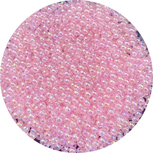 1500 Pcs 4mm Acrylic Round Beads AB Colors Round Spacer Beads for Earring Bracelet Necklace Key Chains Jewelry DIY Craft Making (Pink AB)