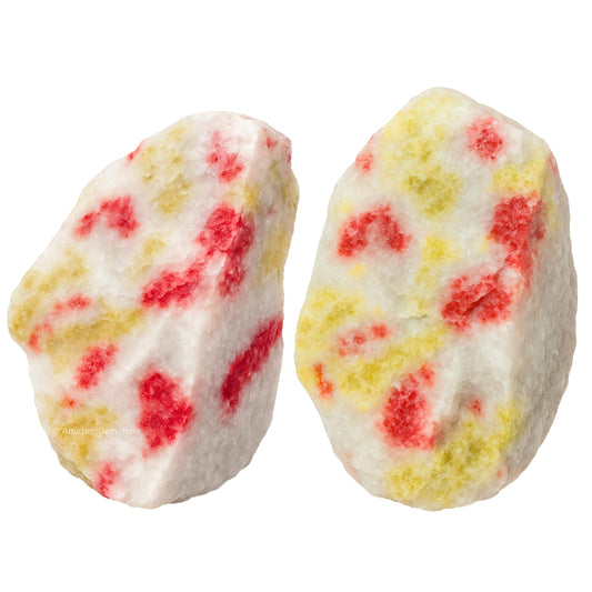 Amazing Gemstone Cinnabarite Raw Crystals and Healing Stones, Natural Rocks for Tumbling - DIY Raw Stones and Crystals, 2 Pieces