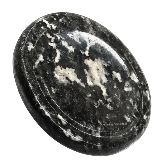 Amazing Gemstone Black and White Tourmaline Worry Stone Crystals & Healing Stones - Worry Stones for Stress Relief Gifts - Piedra Crystal Fidget for Meditation - Stocking Stuffers and Birthday Gifts