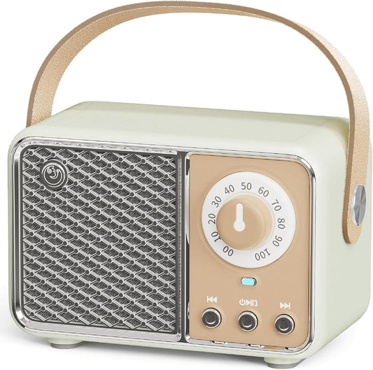 Aresrora Retro Bluetooth Speaker, Vintage Decor, Portable Small Wireless Radio Bluetooth Speaker, Cute Aesthetic Style