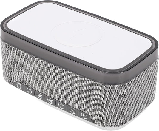 YUEHISY Bluetooth Speaker with Wireless Charging, Multifunctional Wireless Speaker, White Noise Sound Machine with LED