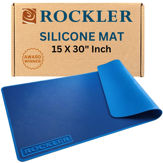 Rockler Silicone Glue Mat (15"x30") - Heat Resistant Mat for Projects, Garage, Shop, Dining Room Table – Easy to Clean Silicone Mats for Crafts – Rolls up for Easy Storage Silicone Project Mat