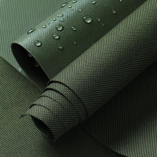 ANMINY 100% Waterproof Outdoor Fabric by The Yard, 58" W 600D Marine Canvas Fabric with PVC Backing, Ripstop Upholstery Material for Furniture Boat Covers Tent Awning, 1 Yard Army Green