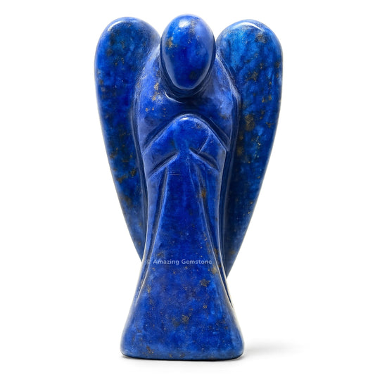 Amazing Gemstone Lapis Lazuli Angel - Lapis Lazuli Crystal Angel and Pocket Guardian Angel Crystal Figurines (3 inches)