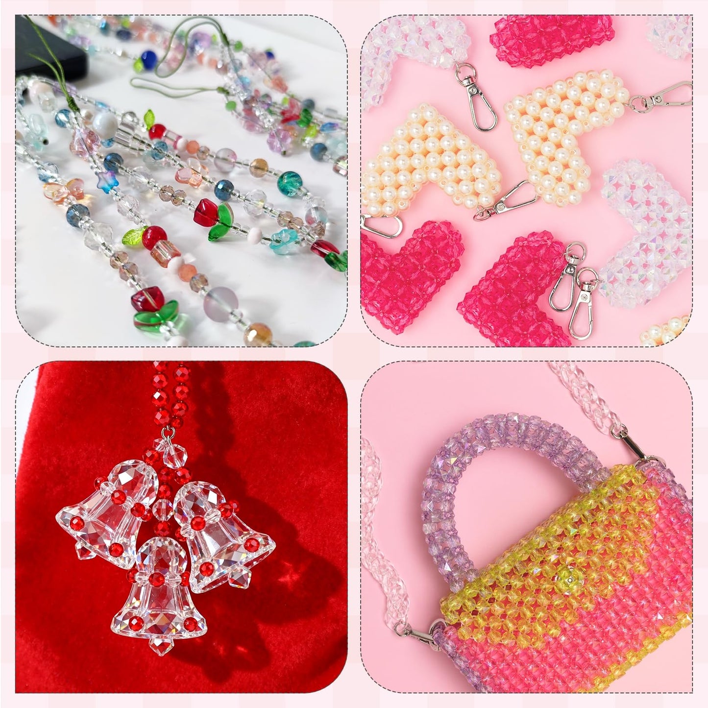 MECCANIXITY 400pcs Czech Faceted Bicone Beads 8mm Glass Spacer Bead Bulk for Jewelry Making & DIY Craft, Mixed Colors