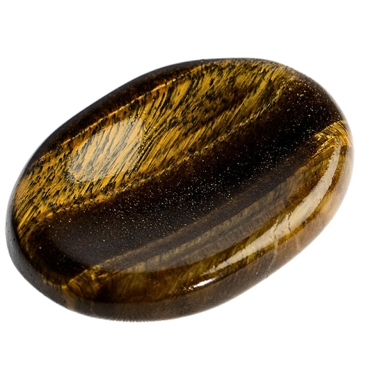 Anaya Agate Tiger Eye Worry Stones Certified Crystal Thumb Worry Stone for Anguish, Relaxing and Soothing Balance Stones for Meditation, Stress Relief Crystals and Healing Stones for Men, Women