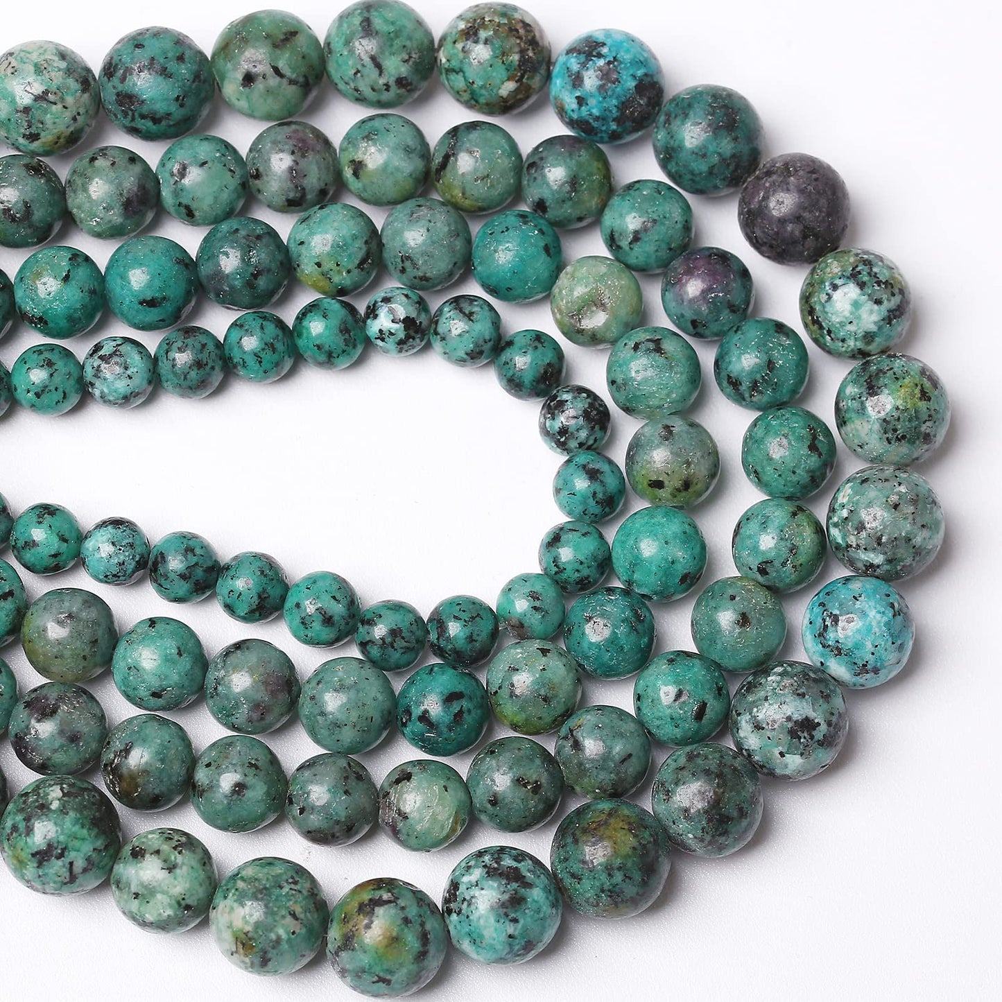 6MM 60PCS Natural Stone African Turquoise Loose Beads for Jewelry Making DIY Bracelet