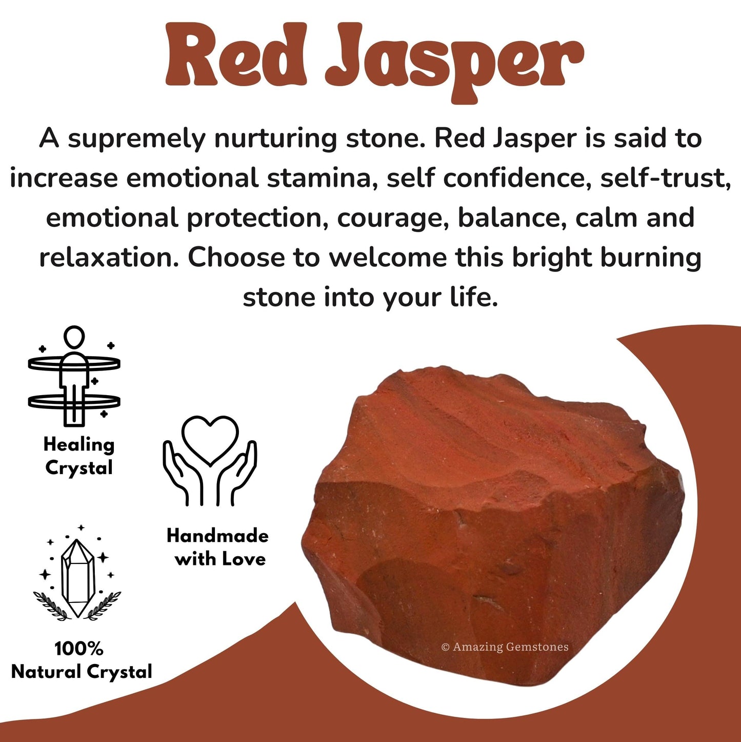 Amazing Gemstone 2 Pieces Red Jasper Raw Crystals and Healing Stones, Natural Rocks for Tumbling and DIY Raw Stones and Crystals