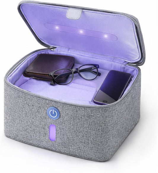 Brookstone UV Light Bag, Portable Sterilizing Bag for Everyday Items, Including Smart Phones, Masks and Small Gadgets