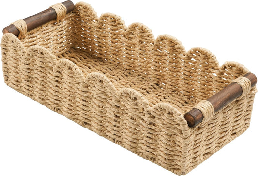 Regine Switzerland Toilet Paper Storage Basket - Stylish Wicker Organizer for Bathroom & Kitchen - Beige