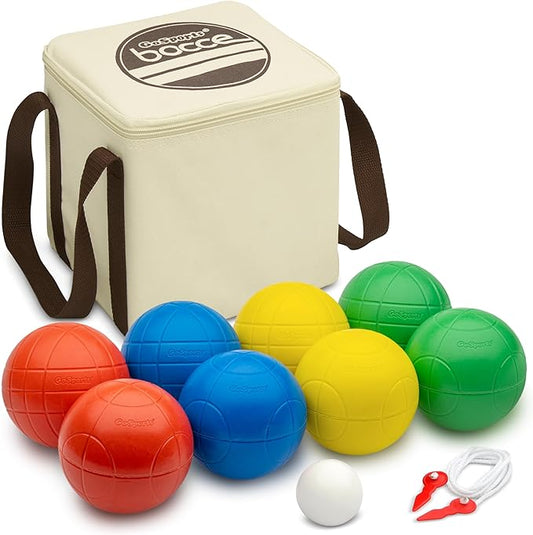 GoSports 90 mm Bocce Ball Sets - Outdoor Lawn Game - Composite or Resin