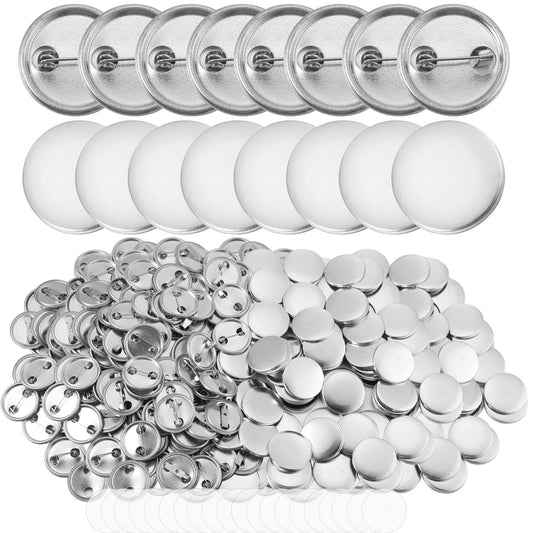 1500 Piece 25 mm/1 Inch Button Making Supplies Kit - Round Badge Blank Button Pins, Metal Parts, Including Cover and Clear Film