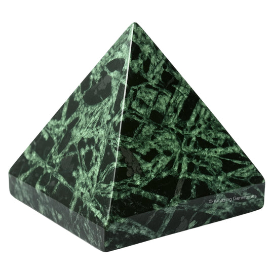 Amazing Gemstone Flower Stone Pyramid Crystal Healing Stones - 2" Great Pyramid Figurine of Natural Stone Pyramid for Meditation, Reiki, Chakra Balancing and Crystal Pyramids Grid