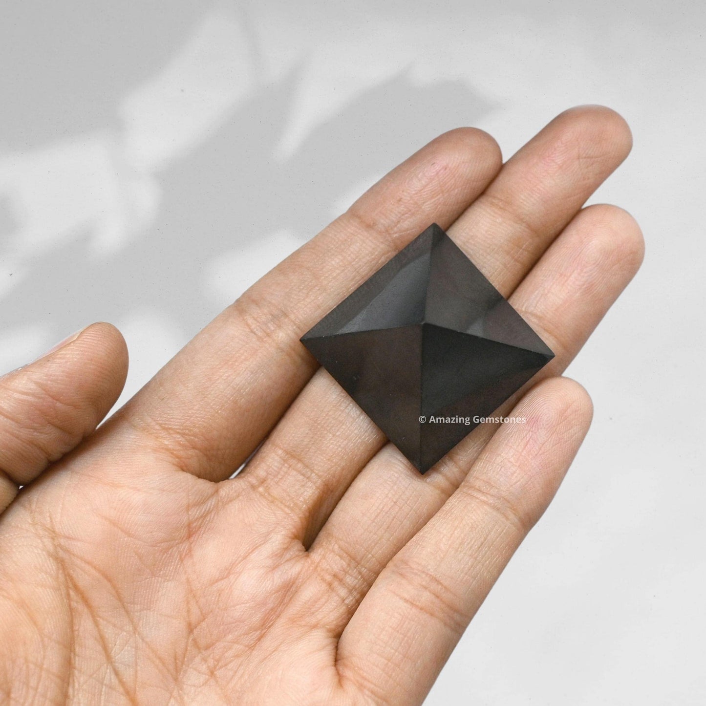 Amazing Gemstone Shungite Pyramid Crystal Healing Stones - 1" Great Pyramid Figurine of Natural Stone Pyramid for Meditation, Reiki, Chakra Balancing and Crystal Pyramids Grid