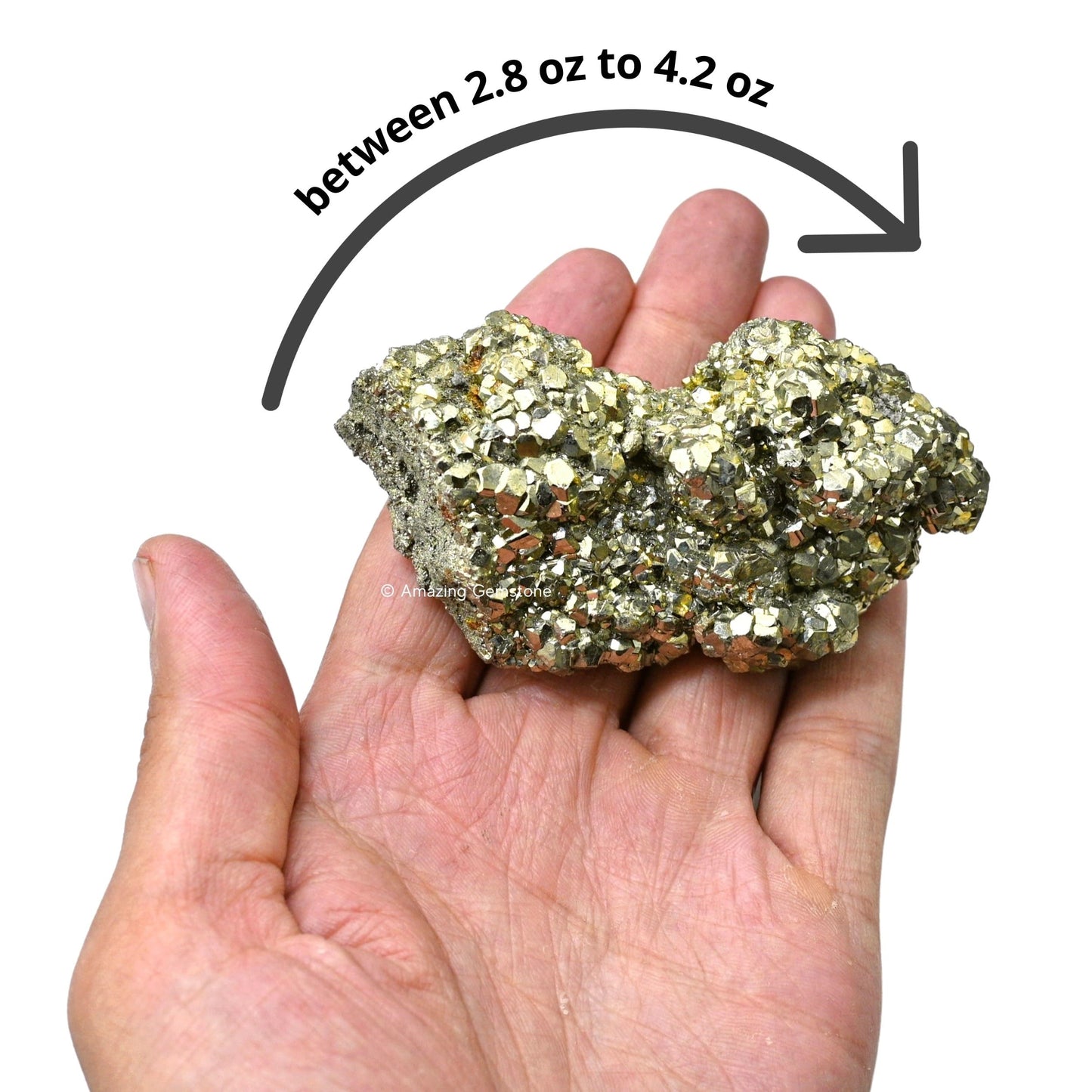 Amazing Gemstone Large Pyrite Crystal Stone Cluster Samples - High Energy Natural Iron Pyrite Stone Pirita Piedra Original with Healing Properties
