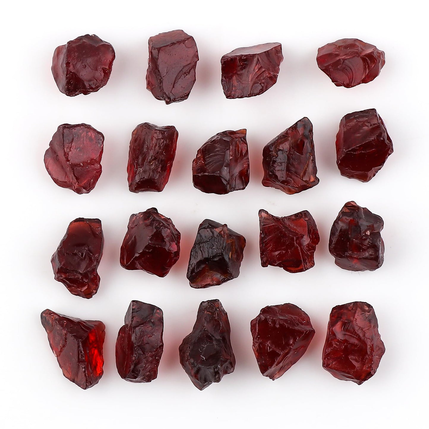 CRYSTALINES (50cts) Wholesale Stones, Natural Raw Garnet Gemstone, Reiki Healing Crystals, Bulk Loose Rough Supplies, Jewelry Making, DIY Craft, January Birthstone, Gem Collection (14-16pcs)