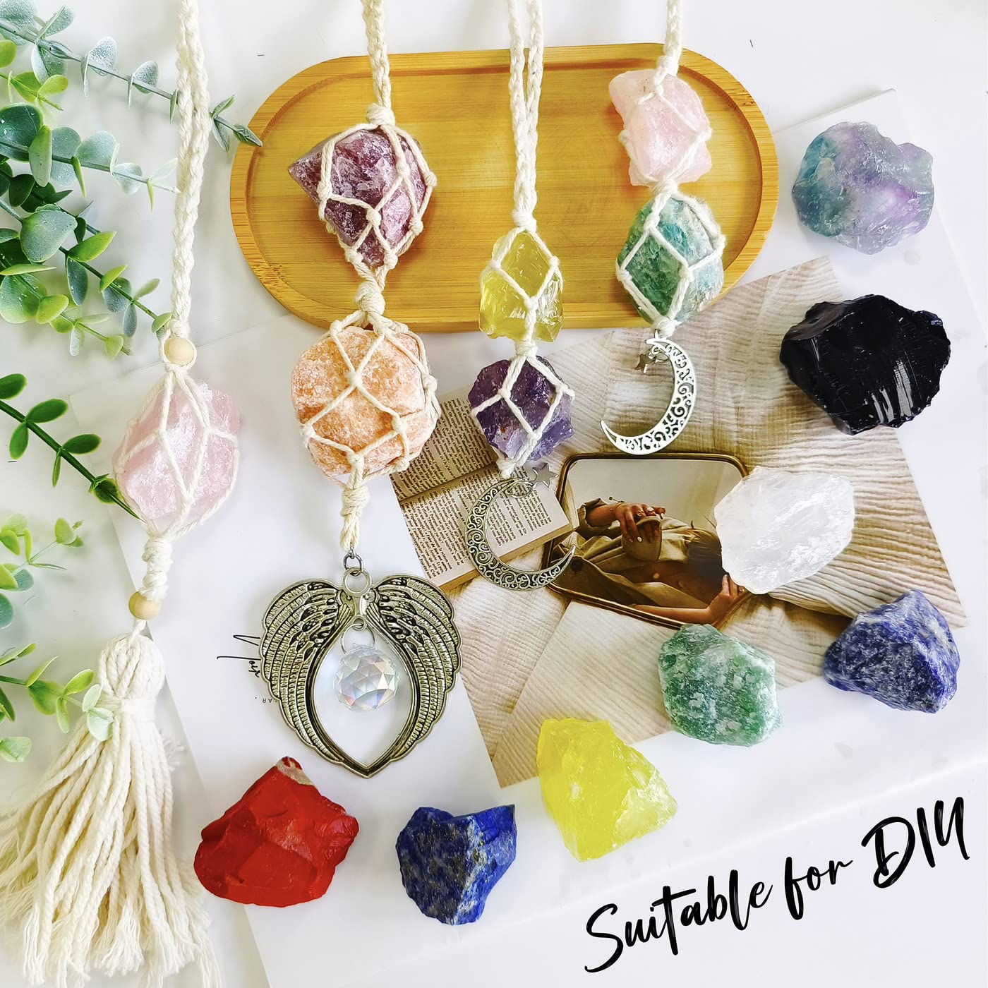 ZHIYUXI 2" Blue Sodalite Crystal Raw Crystals Bulk Crystals and Stones Large Natural Real Quartz Big Huge Rocks Gemstones for Tumbling Witchcraft Wire Wrapping Fountain Rocks Cabbing Room Decor 4Pcs