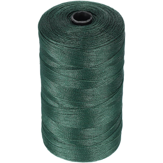1Roll Braided Nylon Twine: 6-Strand Fishing Net Repair Rope for Outdoor Camping Marine Binding (Dark Green‌)