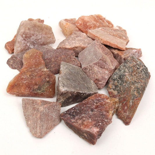 REAL-GEMS Natural Raw Healing Crystals Rough Stones for Tumbling, Cabbing, Polishing, Wire Wrapping, Wicca & Reiki Crystal Healing, Mix Gemstones,7 Chakra (Pink Jade)