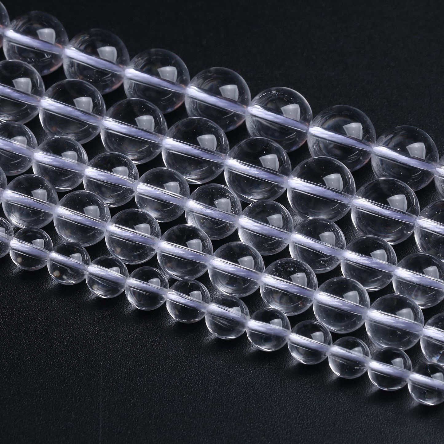 6MM 60PCS Natural Clear White Crystal Quartz Gemstone 3A Grade Round Loose Beads for Jewelry Making DIY Bracelet 1 Strand 15''