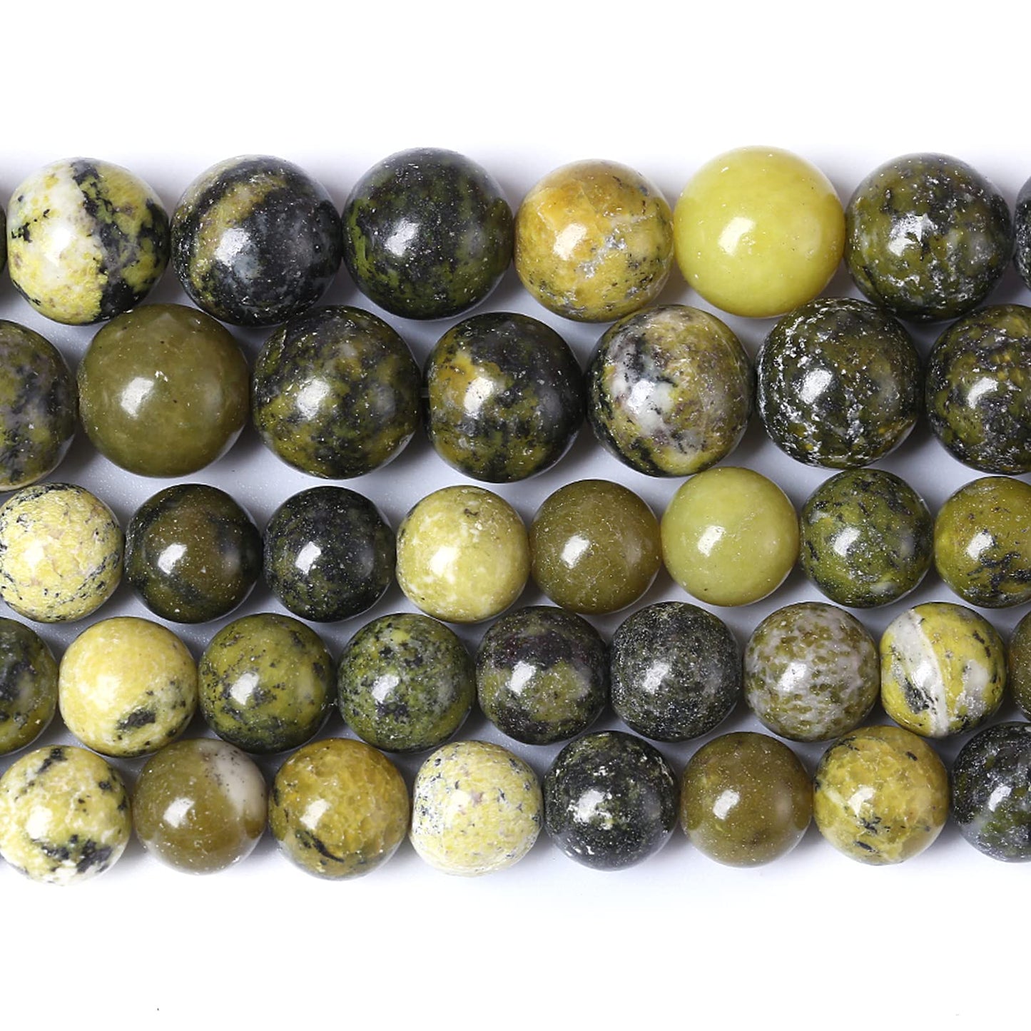 10MM 38PCS Natural Stone Yellow Turquoise Loose Beads for Jewelry Making DIY Bracelet