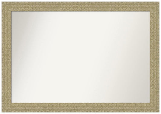 Amanti Art Gold Wall Mirror 28x40 Mosaic Gold Rectangle Bathroom Mirror for Wall Decor Living Room, Large Casual Frame, Hangs Horizonally and Vertically, Bathroom Decor, Non-Beveled Edge