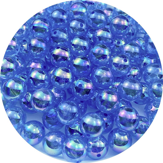 1000pcs Acrylic Round Beads 6mm AB Colors Craft Beads Round Spacer Beads with Holes for Earring Bracelet Necklace Key Chains Jewelry Making(Light Blue AB)