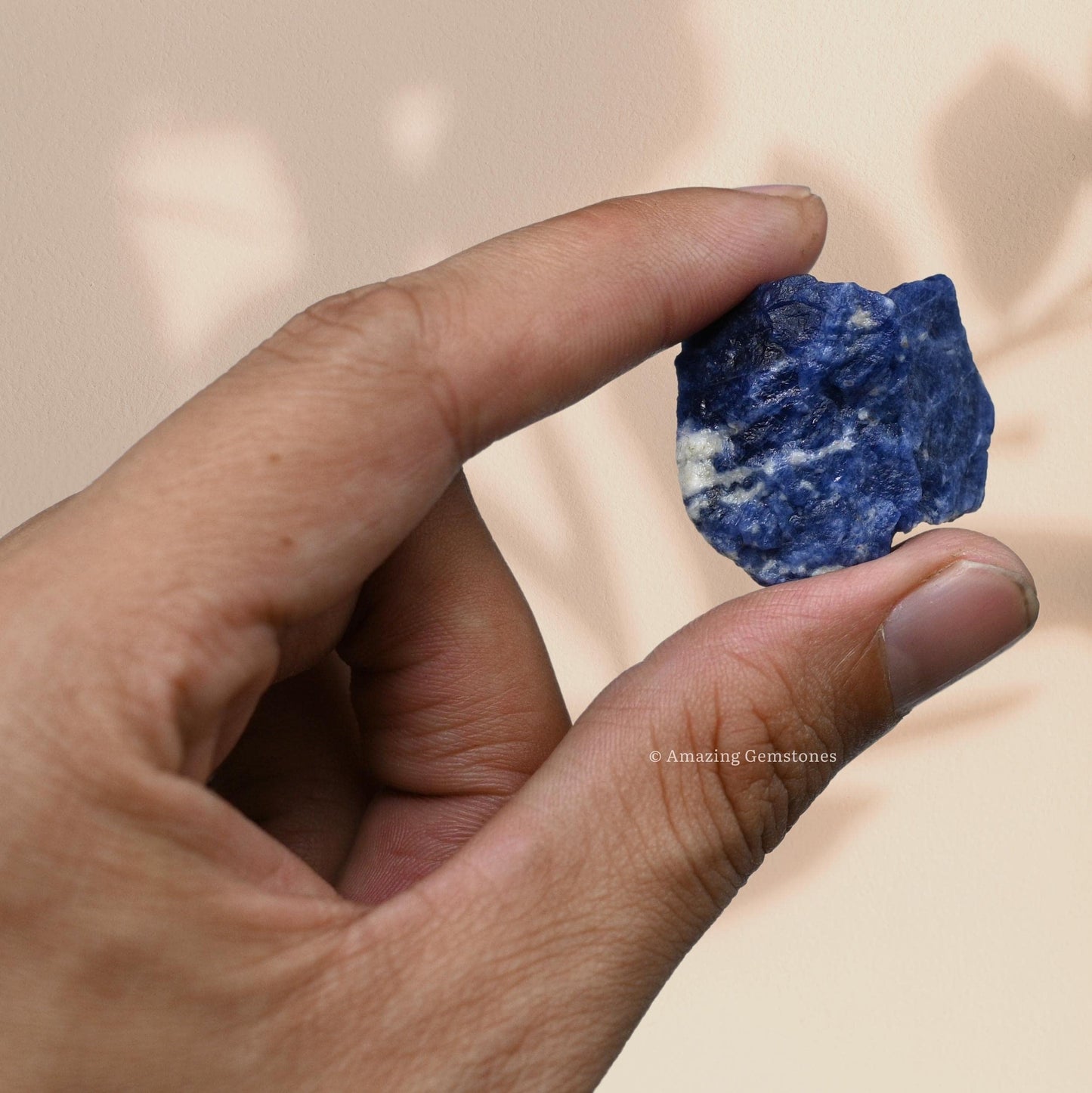 Amazing Gemstone 2 Pieces Sodalite Raw Crystals and Healing Stones, Natural Rocks for Tumbling and DIY Raw Stones and Crystals