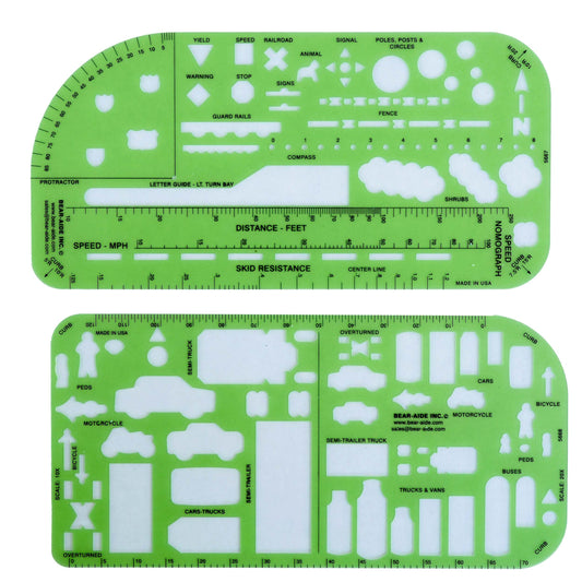 Traffic Drawing Template - for Accident Reconstruction (Single Pack)