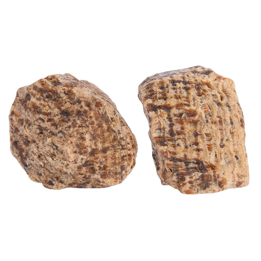ANAYA AGATE Aragonite 2 Pcs Raw Crystals Rough Gemstones w/Authenticity Card, Velvet Pouch - Large 1.25–2.0" Raw Stones for Tumbling, Cabbing, Polishing, Cutting Natural Healing Crystals for Home Decor, DIY Stones