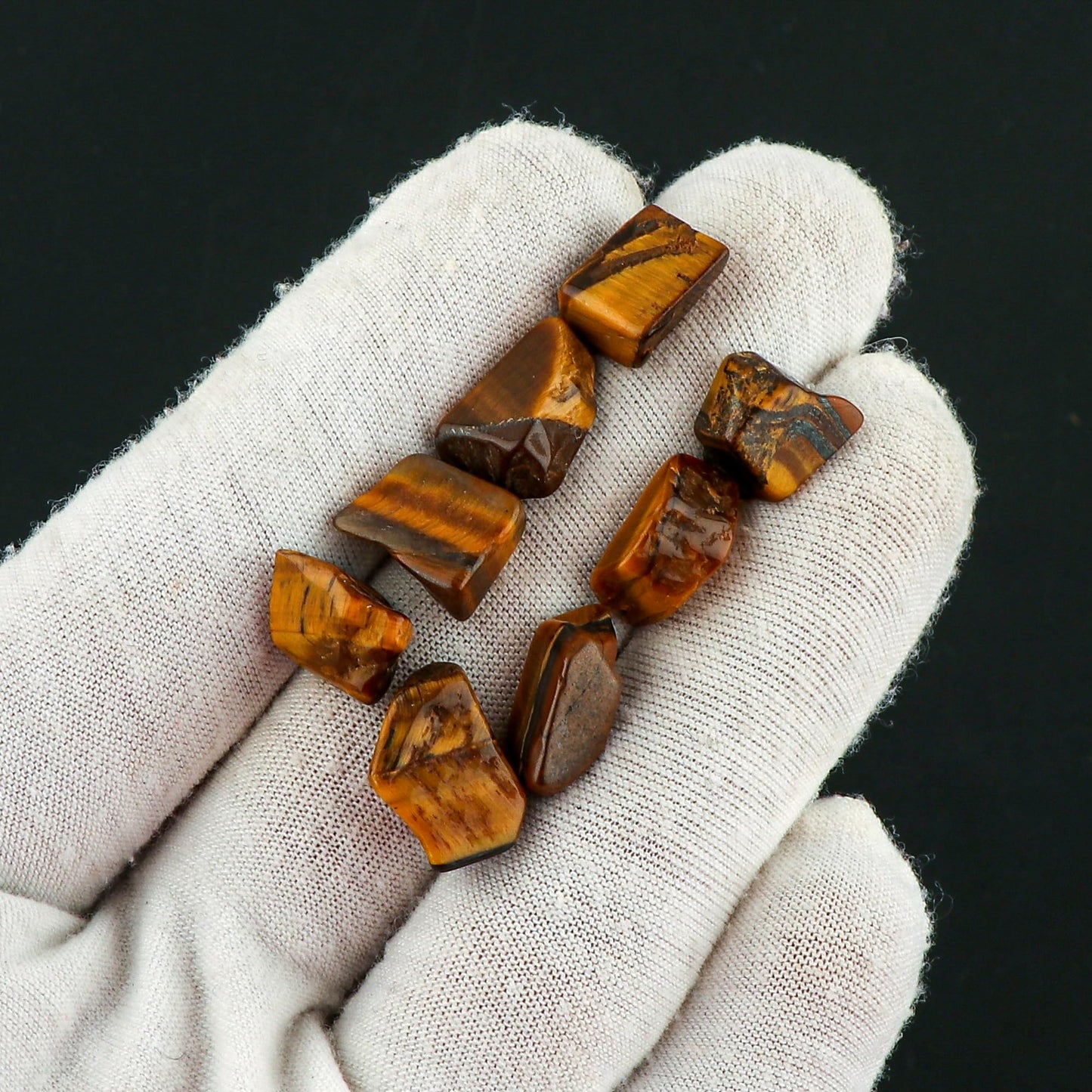 CRYSTALIS 100cts Natural Tiger-Eye Polished Raw Crystals, Loose Gemstone Wholesale Bulk Rough Jewelry Making Supply, Chakra And Healing Raw Stones, Wire Wrapping, DIY, Tumbling, Gem Collection